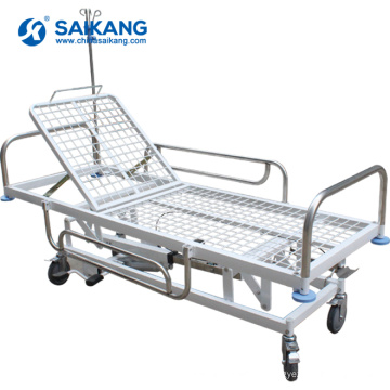 Trole médico de aço inoxidável do transporte SKB038-3 com rodízios